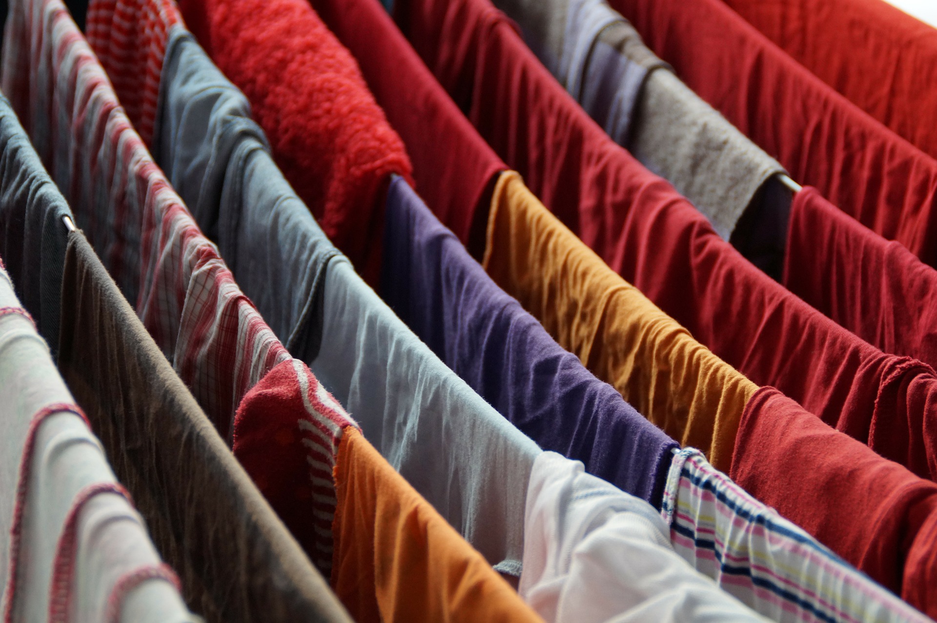 Photo of a clothes drying on a rack