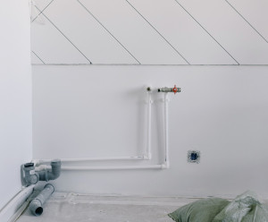 A photo of central heating pipes