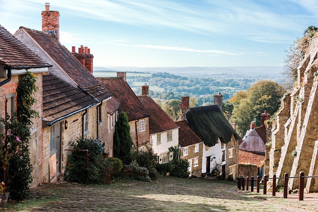 A photo of a rural british village