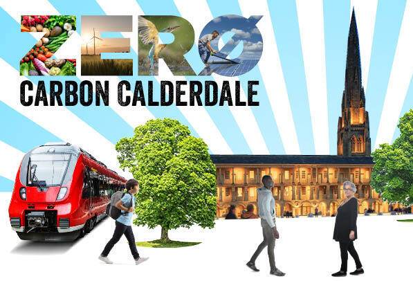 A graphic with the text 'Zero Carbon Calderdale'.