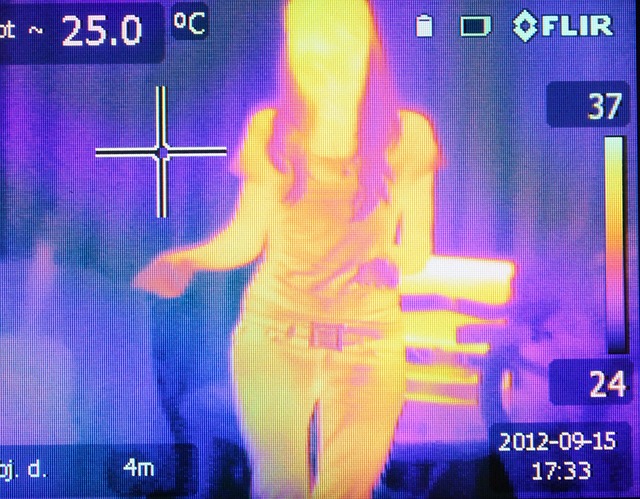 infrared photograph of a woman