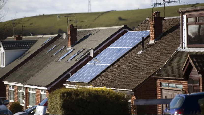 Photo of solar panels on a roof in Stalybridge