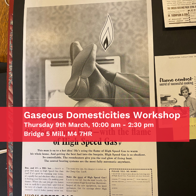 Gaseous Domesticities Workshop - Thursday 9th March, 10 - 2.30