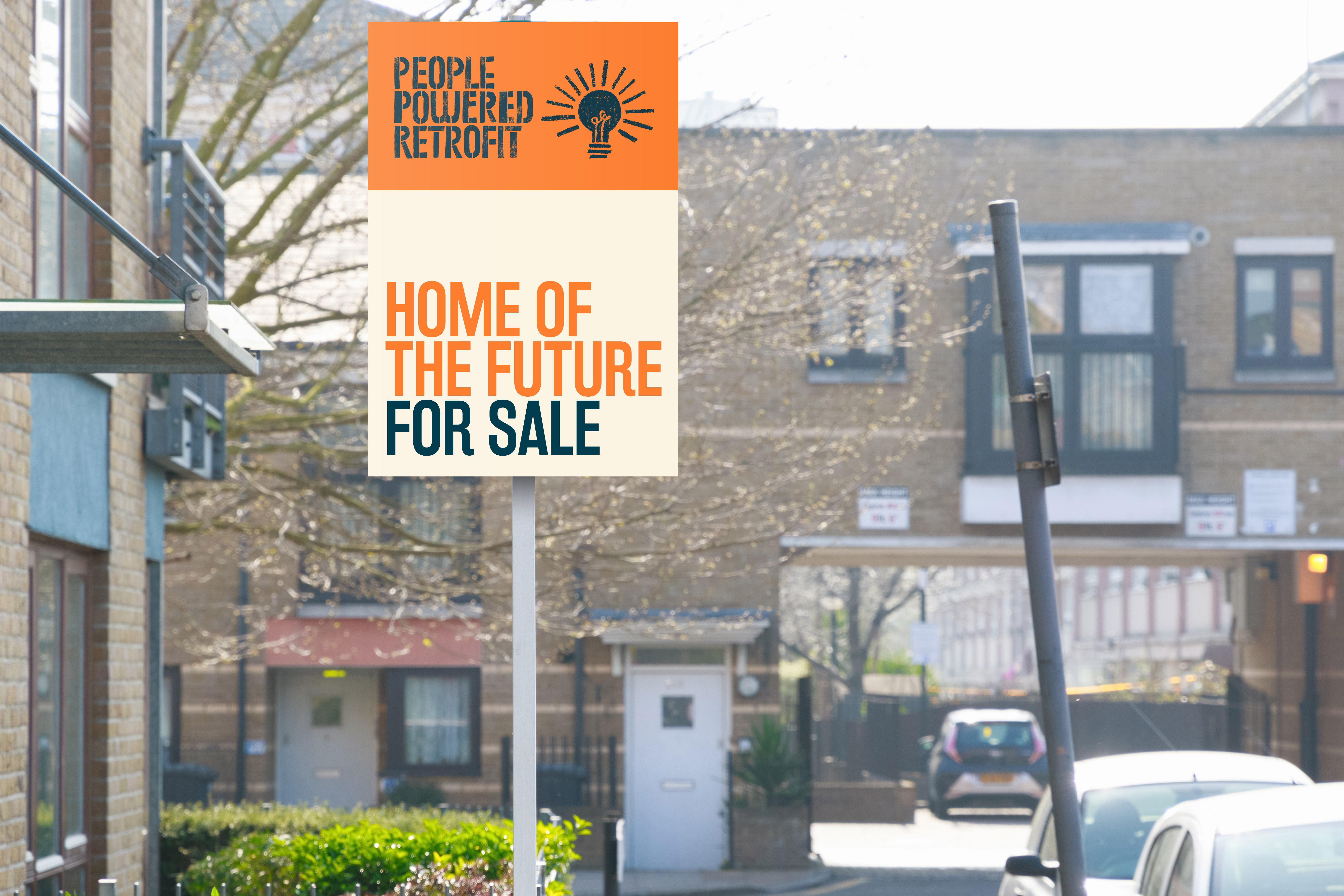 A photo of a sign outside a house