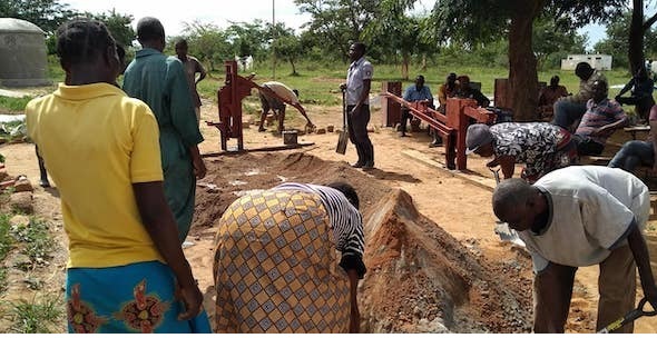 two brick making machines