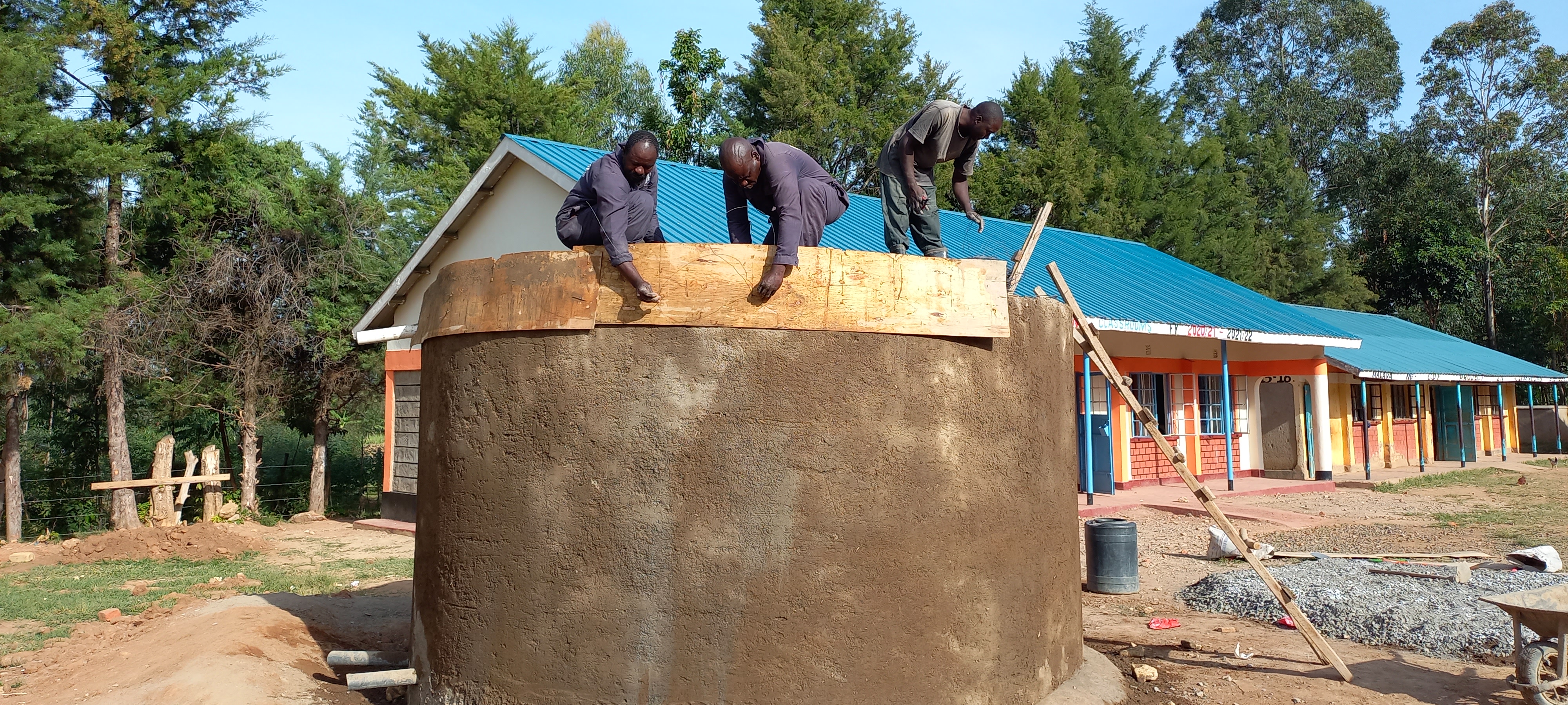 curve-brick rainwater catchment tank