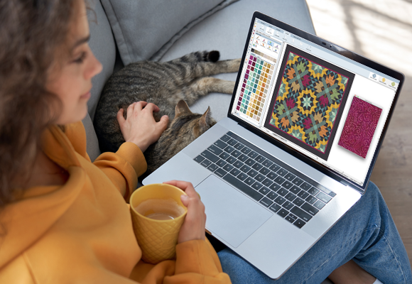 This could be you! 😉  Okay, maybe not exactly... but in the next 10 minutes you could be designing your first quilt in EQ8! Really! Just purchase, download, and install!   Want a beginner lesson to get you started? Click here