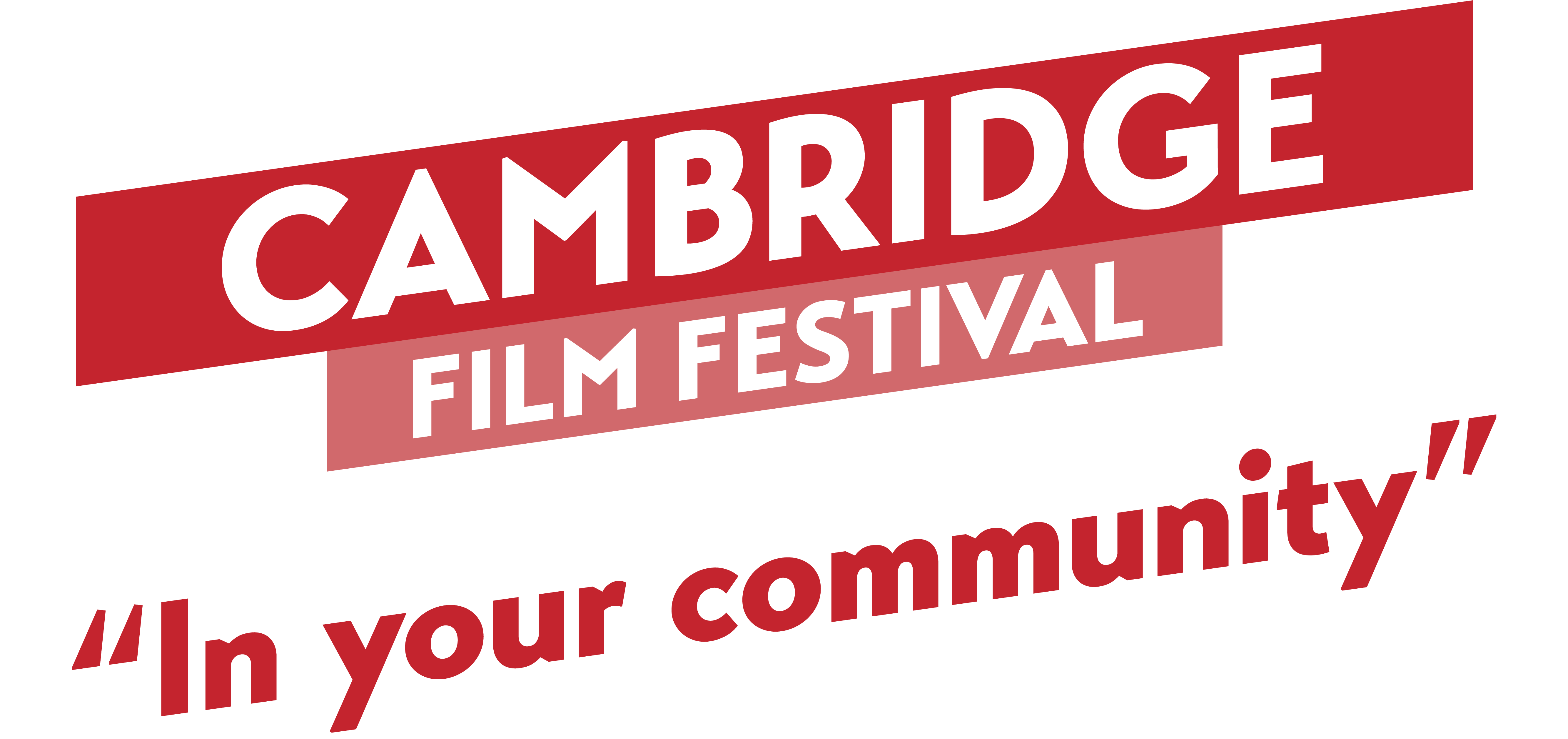 Cambridge Film Festival in your community red logo