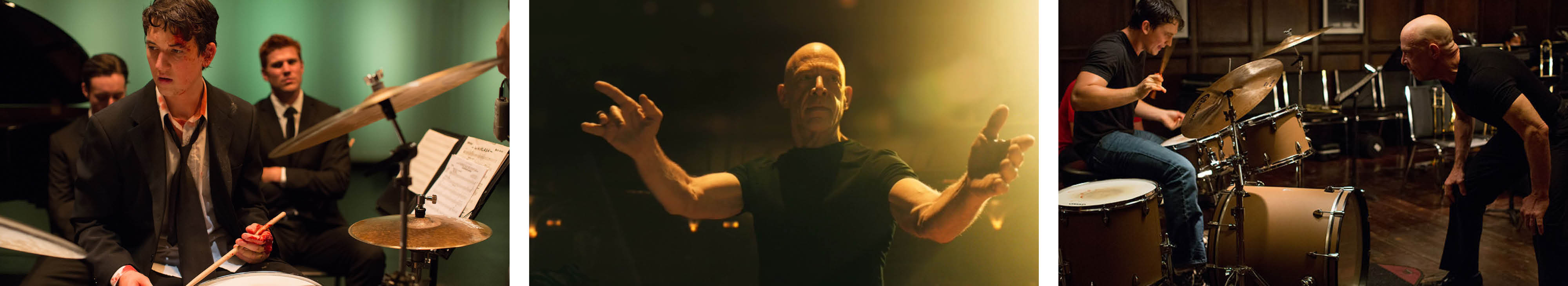 film stills from Whiplash