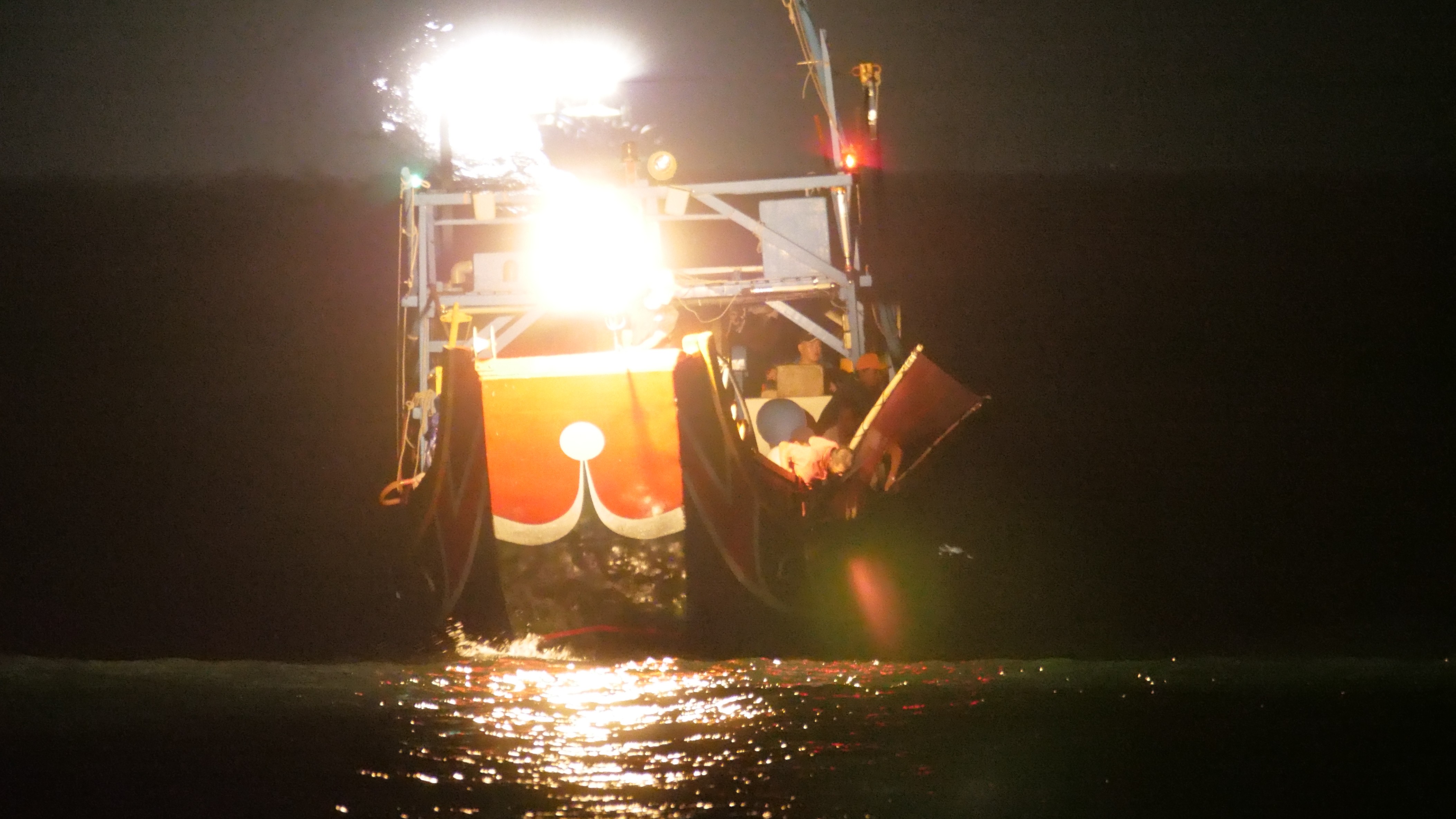 boat at night