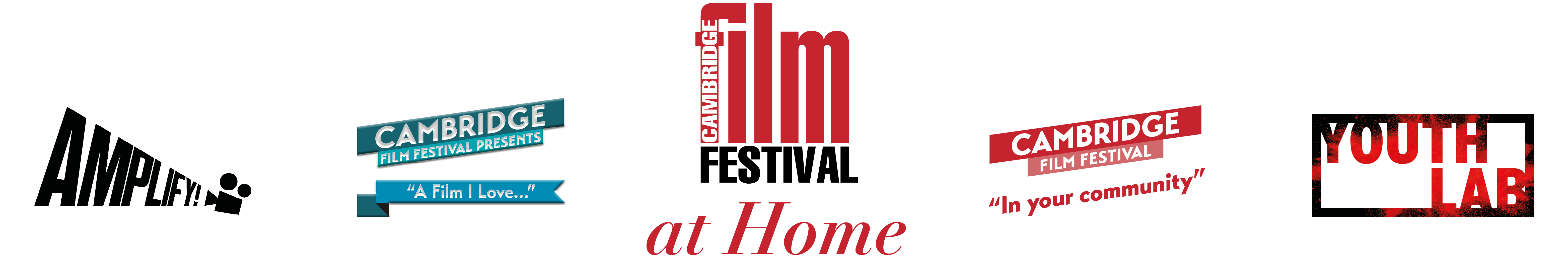 Cambridge Film Festival at home logo with element logos