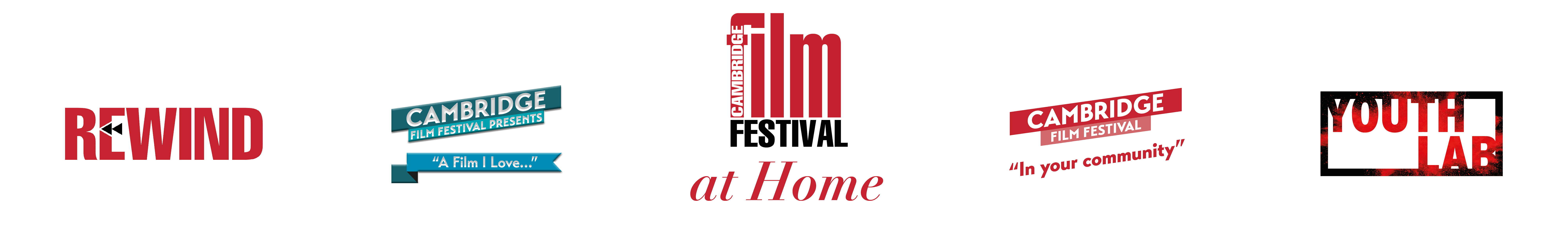 Cambridge Film Festival at home logo with element logos