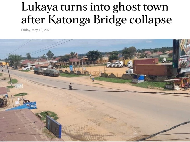 Lukaya Town in Kalungu District on the Kampala-Masaka highway on Wednesday. PHOTO/ MUZAFARU NSUBUGA