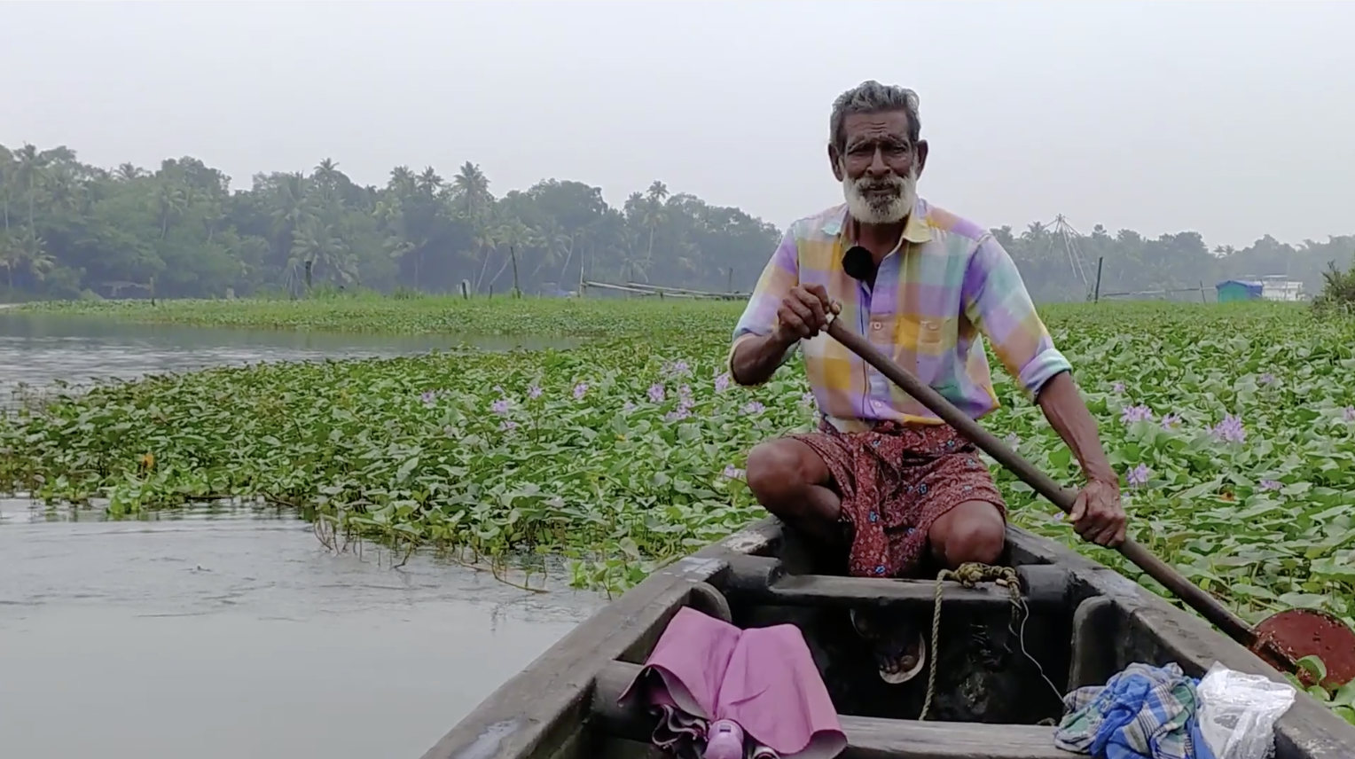 An impacted resident of Eloor, Kochi, India