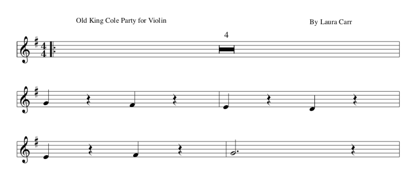 Glance at simple version of Old King Cole's Party