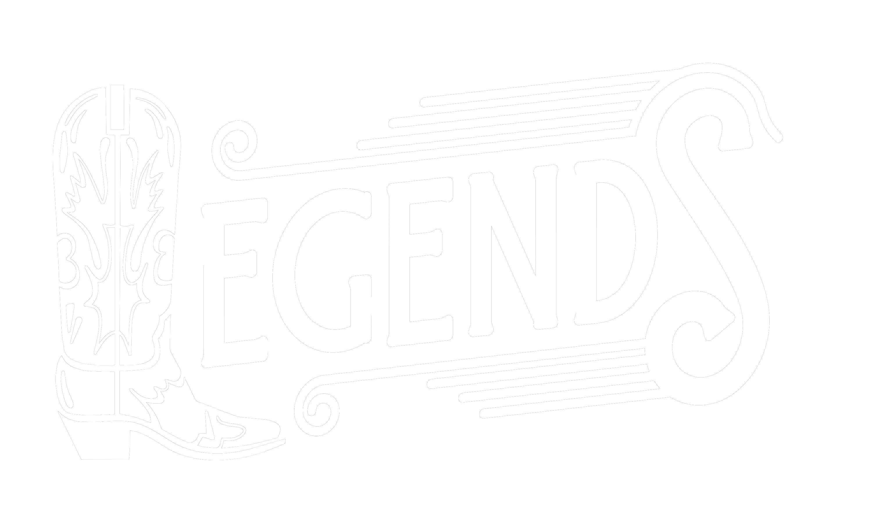 Legends logo with cowboy boot.